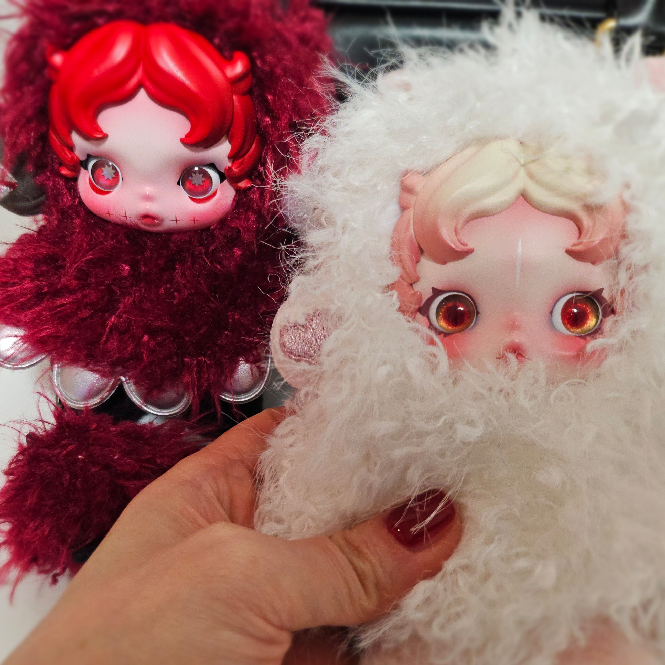 Pop Mart Skullpanda You Found Me ! Series Plush Doll Pendant Ghostie (Opened Case) 착용 스타일 - 3