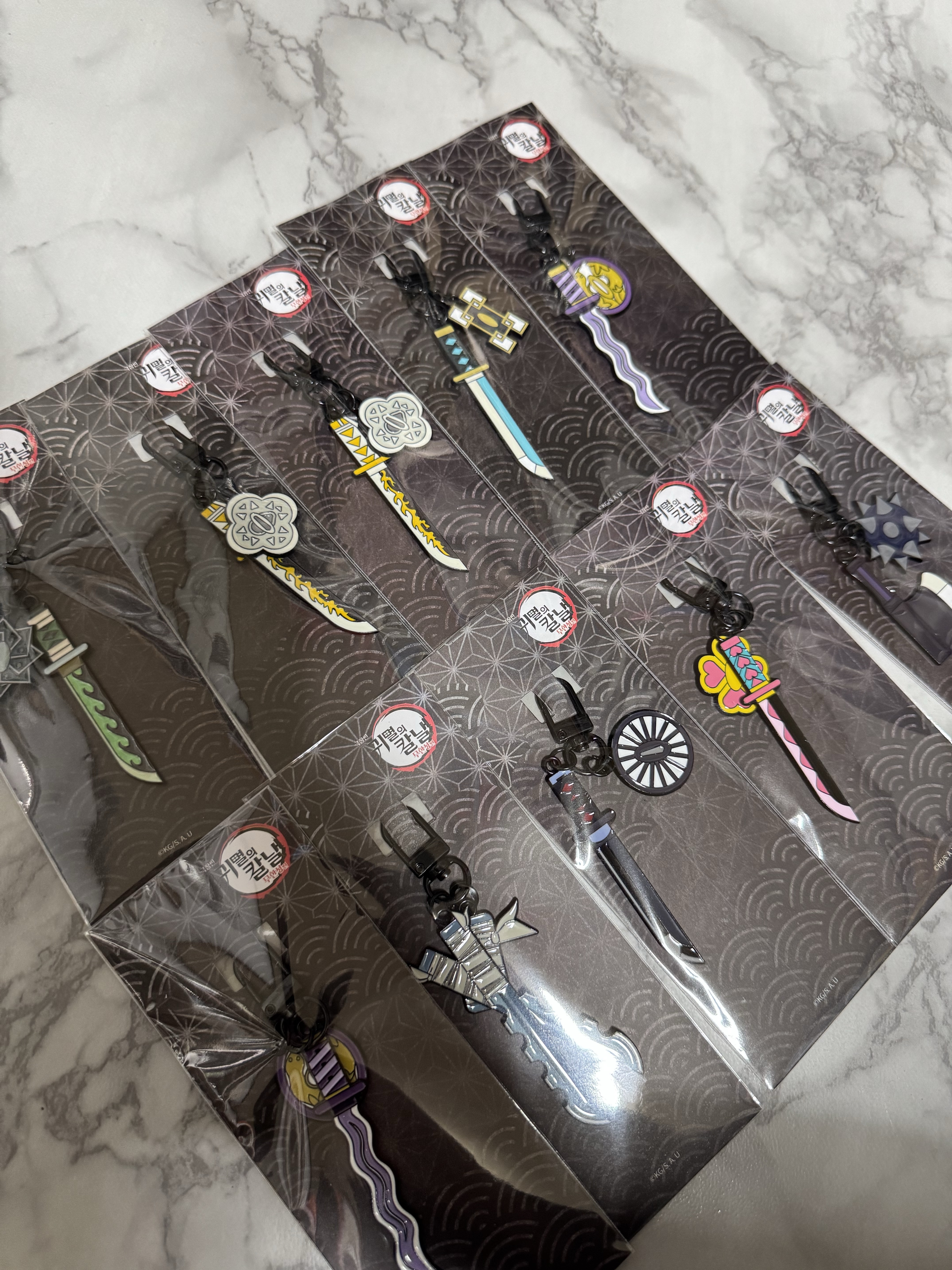 Demon Slayer Kimetsu No Yaiba Nichirin Sword Keyring Agatsuma Zenitsu, Demon Slayer Kimetsu No Yaiba Nichirin Sword Keyring Muichiro Tokito 착용 스타일 - 4