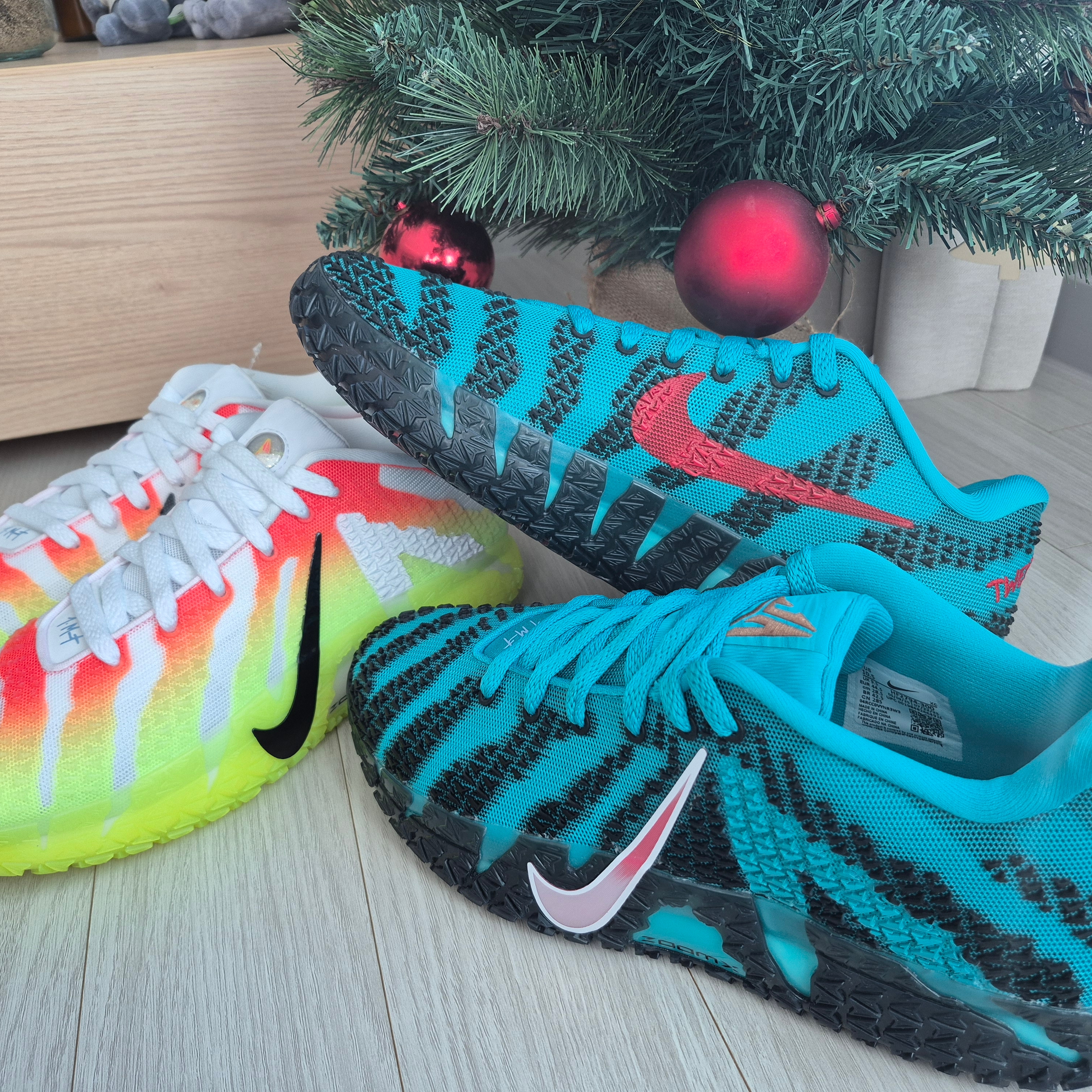 Nike Ja 3 EP Scratch 3.0 Turbo Green Black, Nike Ja 3 EP White Bright Crimson 착용 스타일 - 3