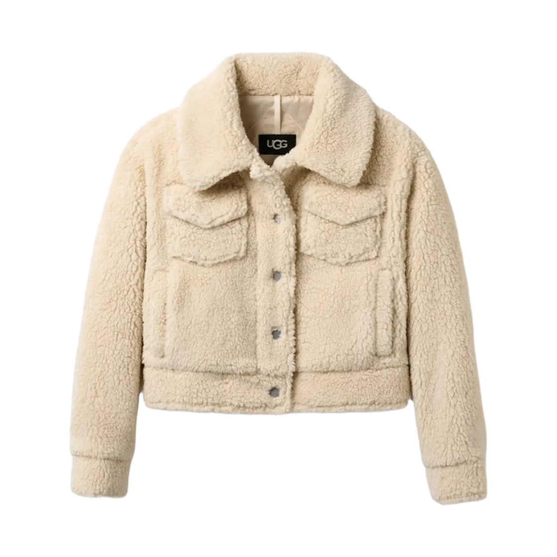 (W) 어그 프랭키 쇼트 트러커 자켓 내츄럴 리((W) UGG Frankie Short Trucker Jacket Natural Ii) - 1