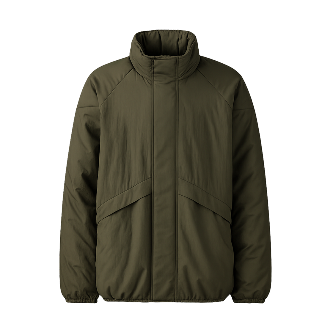 유니클로 C 라이트웨이트 스탠드 블루종 올리브 - KR