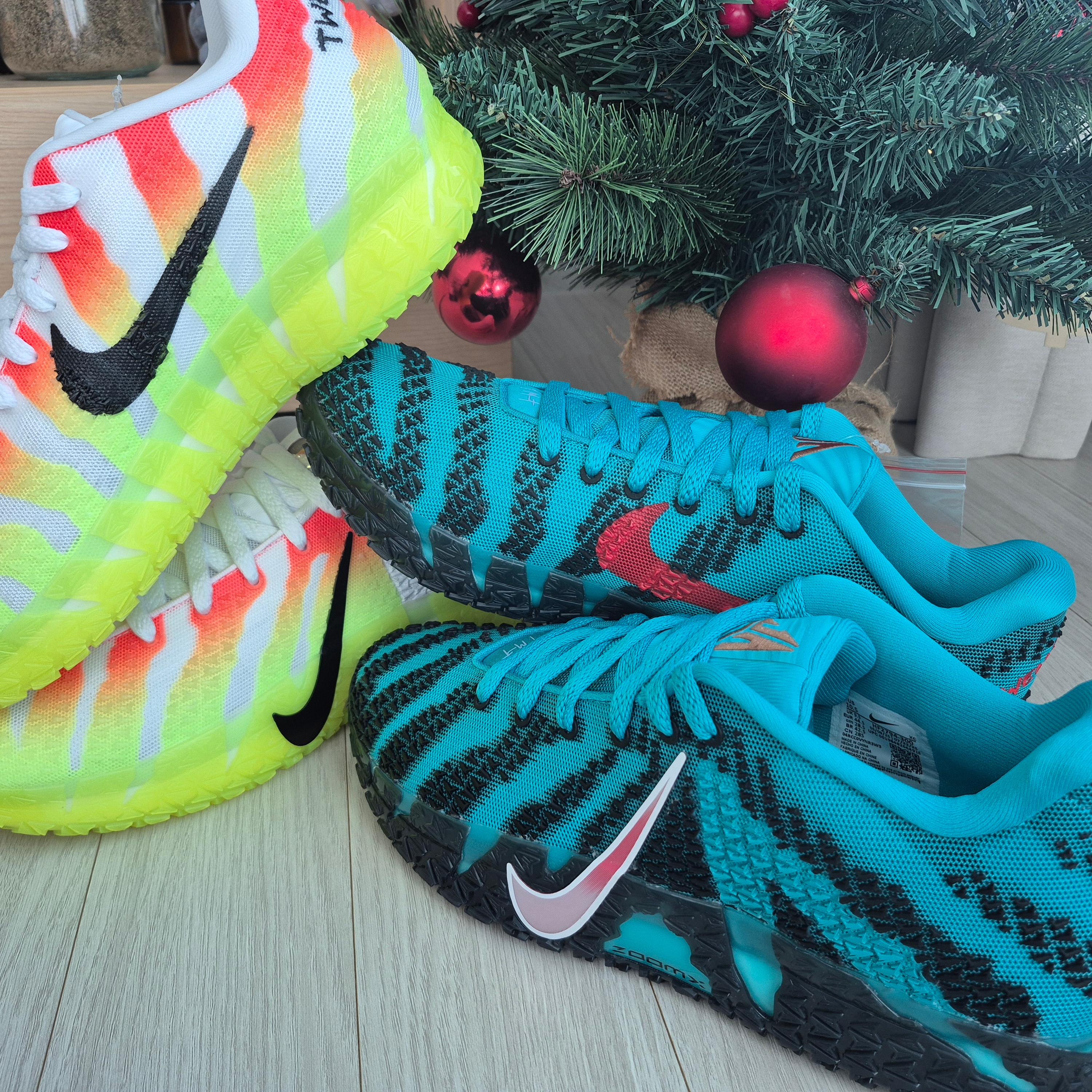 Nike Ja 3 EP Scratch 3.0 Turbo Green Black, Nike Ja 3 EP White Bright Crimson 착용 스타일 - 2