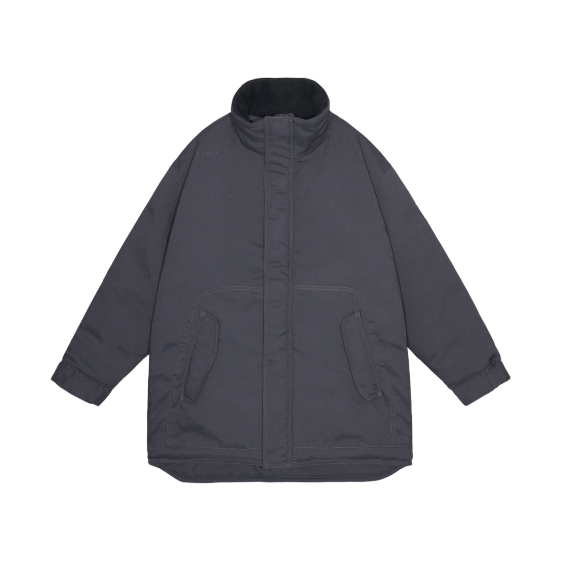 - Cav Empt Warm Puff Zip Coat Charcoal - 25FW