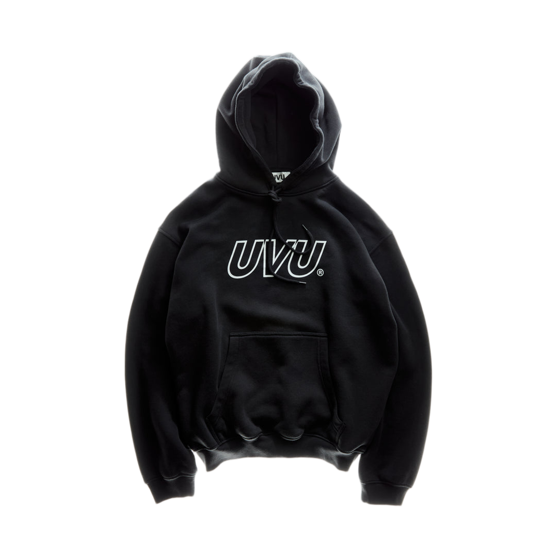 UVU 아웃라인 후드 워시드 블랙(UVU Outline Hoodie Washed Black)