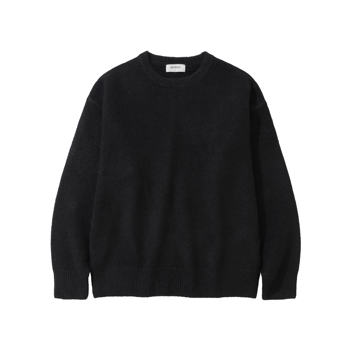 랩트웰브 워셔블 라운드넥 니트 (블랙)(LAB TWELVE Washable Round Neck Knit (Black))