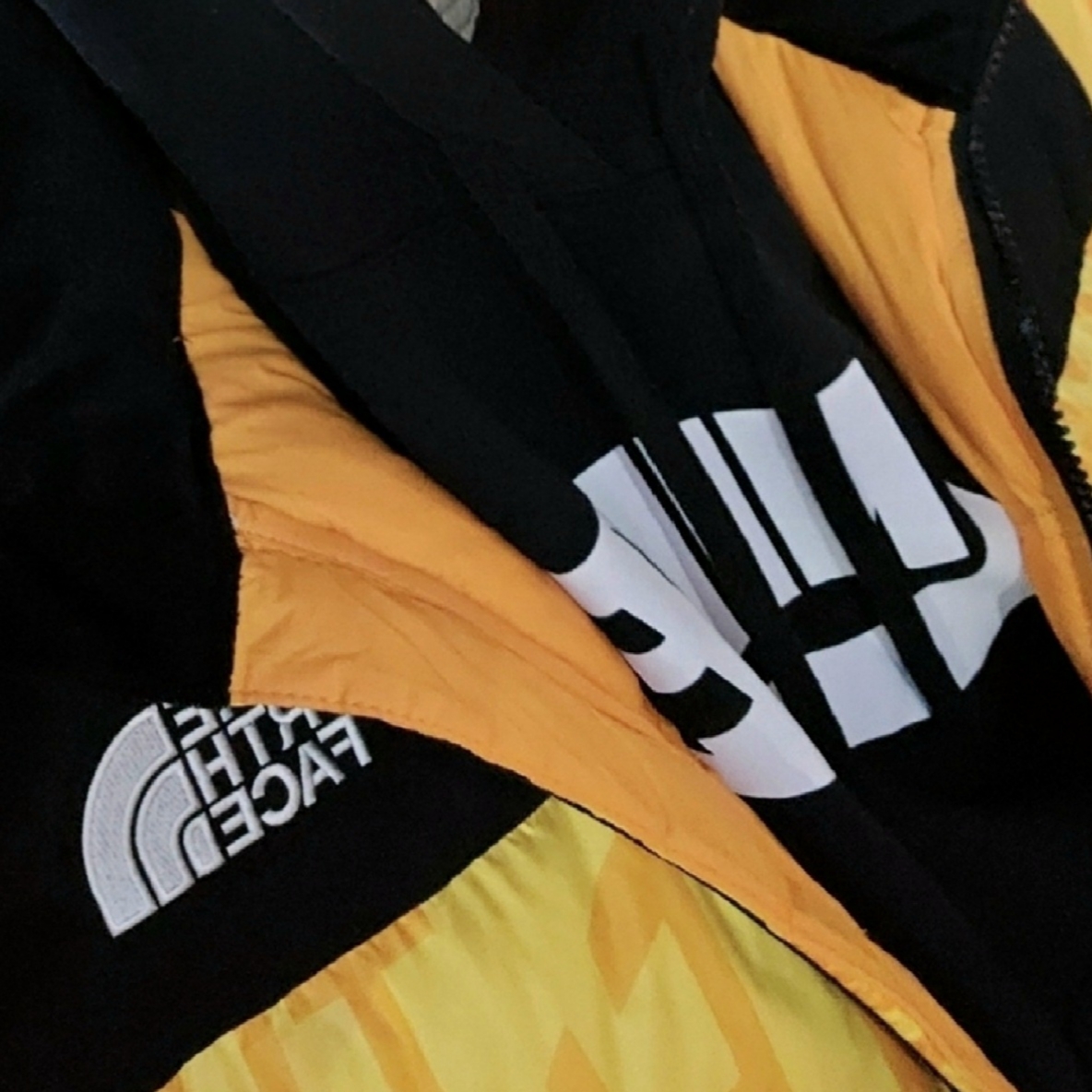 The North Face White Label Novelty Nuptse Down Jacket P Yellow, The North Face White Label Novelty Nuptse Down Jacket Cream 착용 스타일 - 5