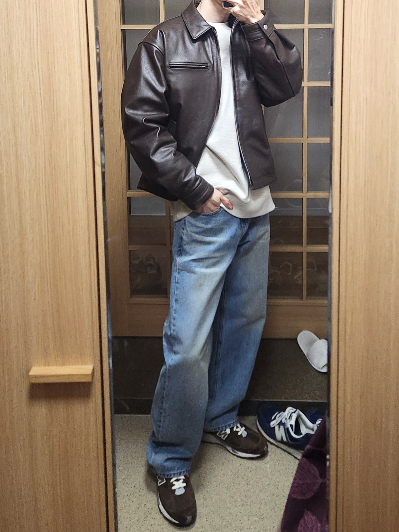 New Balance 991 Made in UK Mocha Brown 착용 스타일