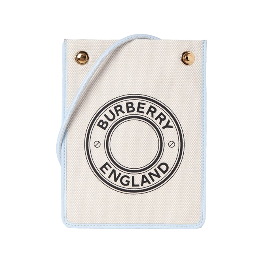 8040102 Burberry Logo Graphic Canvas Flat Pouch Crossbody Bag Pale Blue