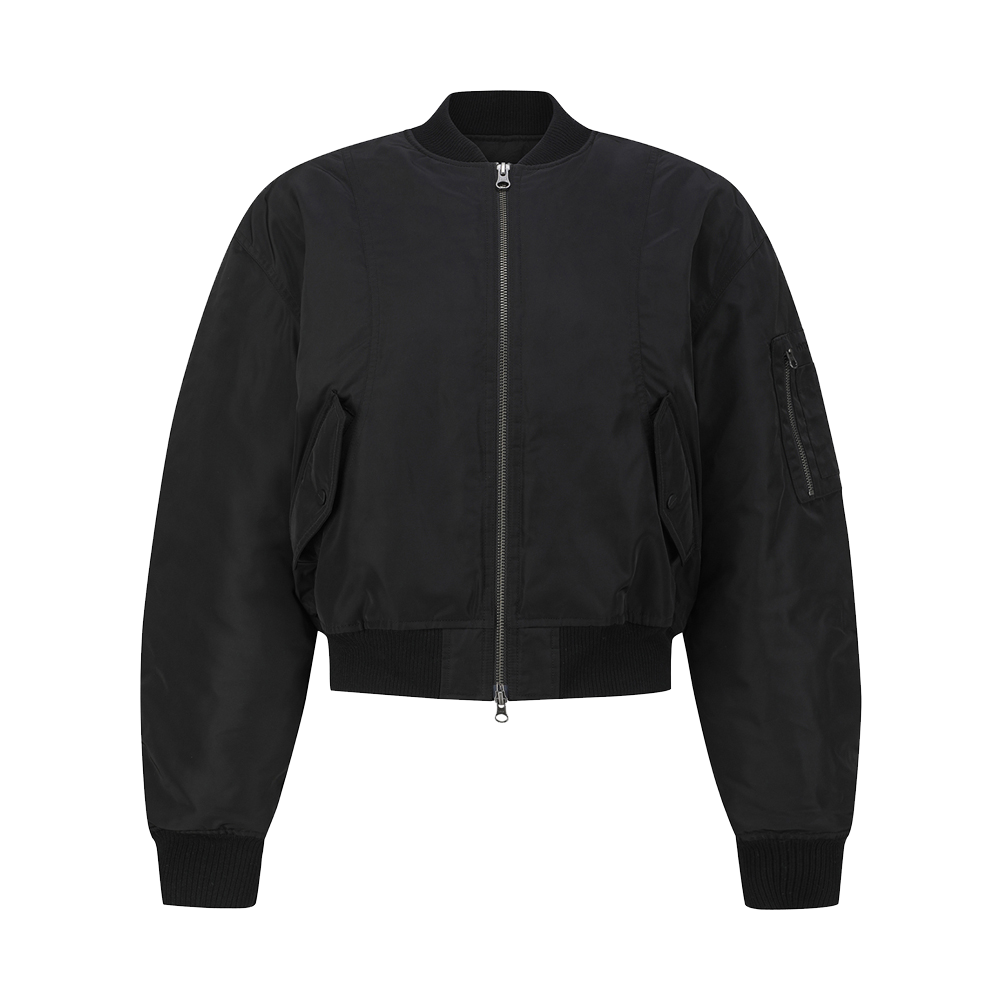 하이드로겐 여성 MA-1 변형 패딩 자켓 블랙(HYDROGEN Women's Padded Bomber Jacket Black)
