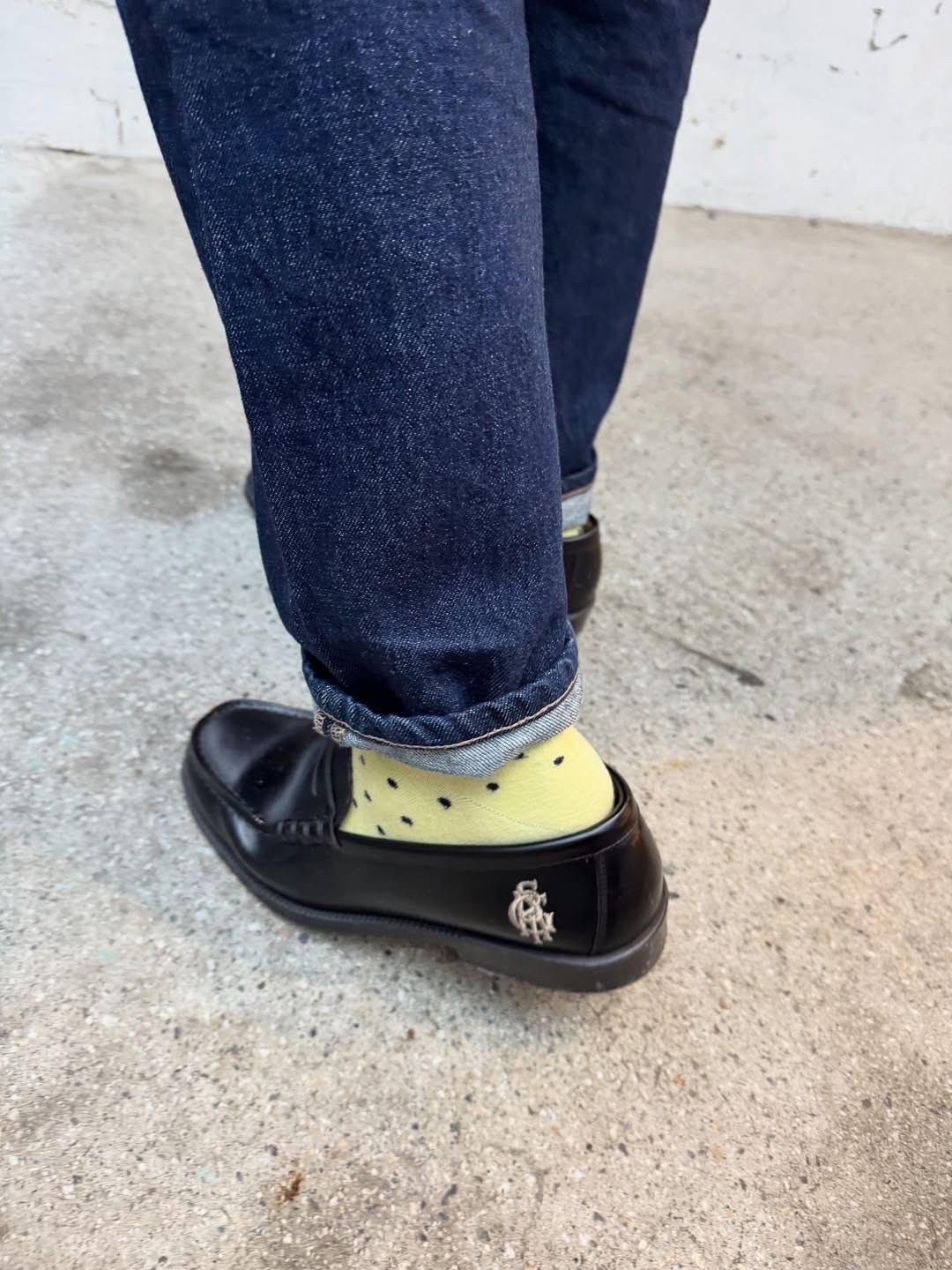 HARUTA X Insane Garage IG906 Black Penny Loafer 착용 스타일 - 9