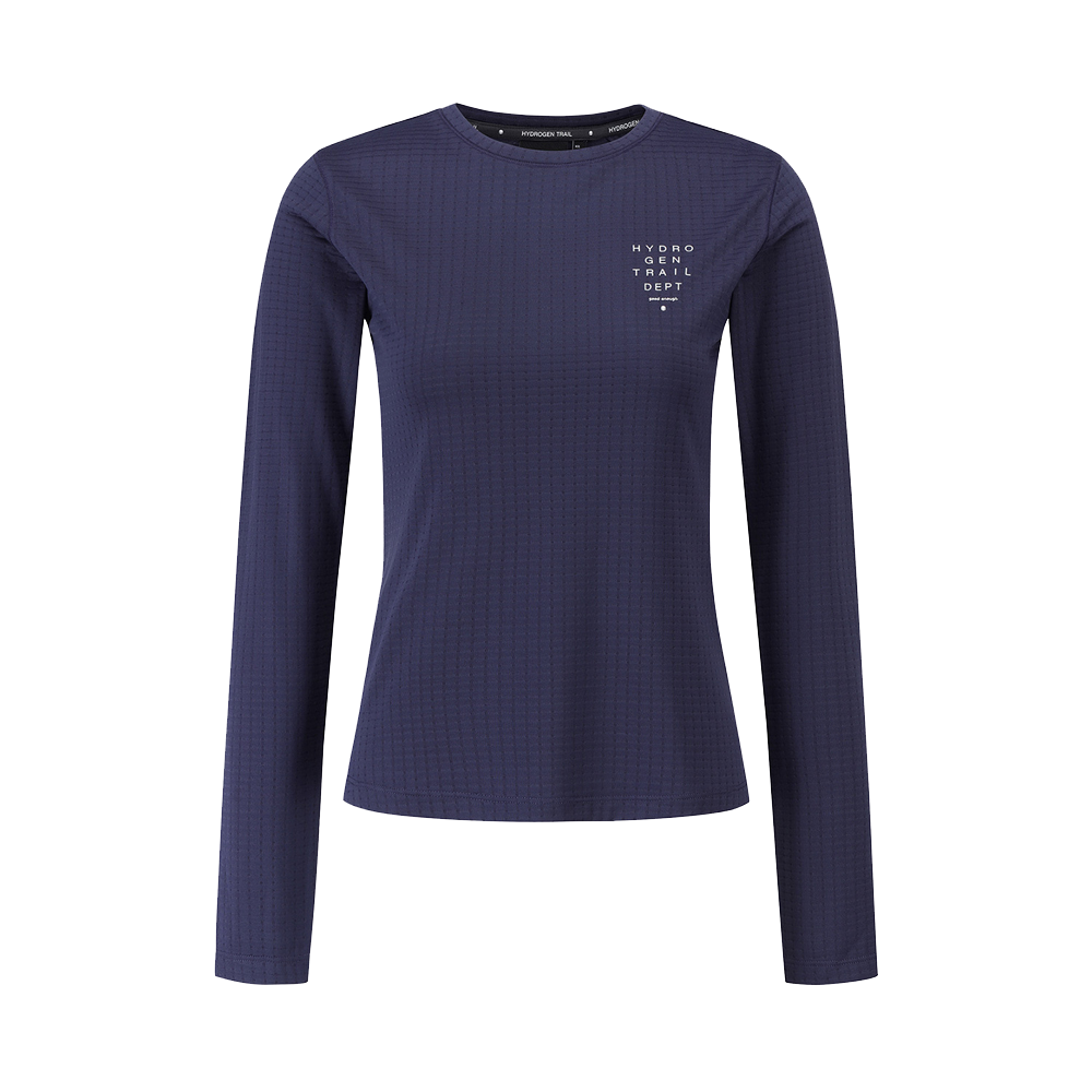 H21D3TR104 HYDROGEN Women's Trail Running Long-Sleeve Crew Neck T-Shirt Violet