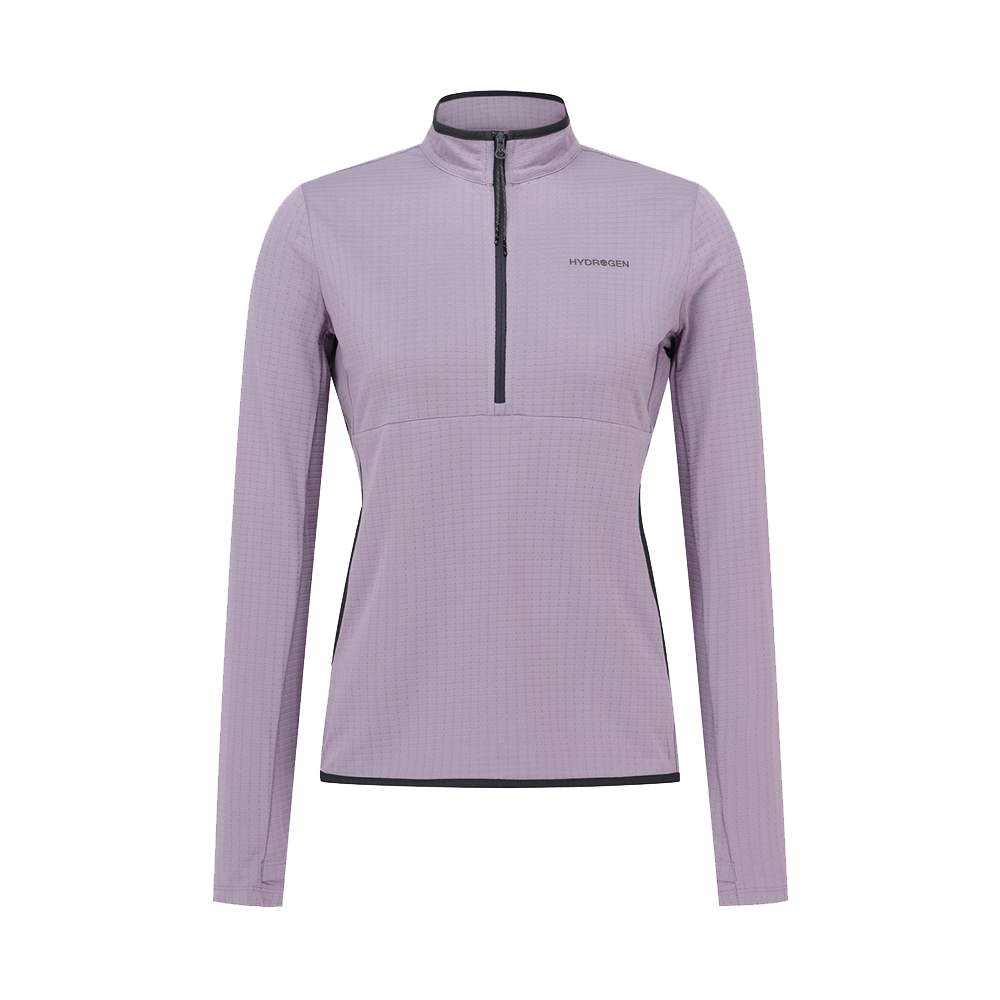 H21D3TR106 HYDROGEN Women's Active Half-Zip Long-Sleeve T-Shirt Violet