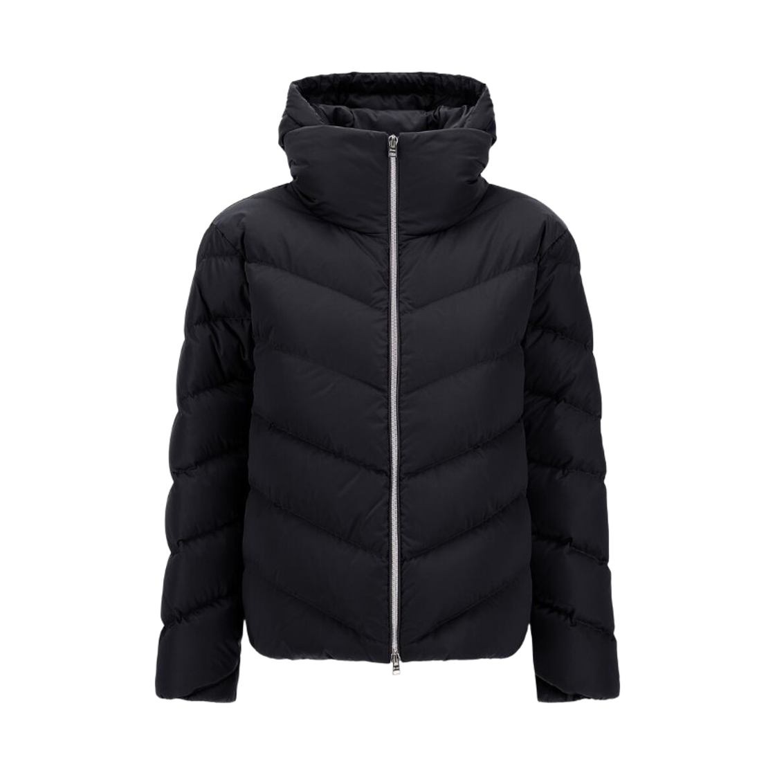 PI002063D-12170Z-9300 (W) Herno Cape in Satin Jacket Black