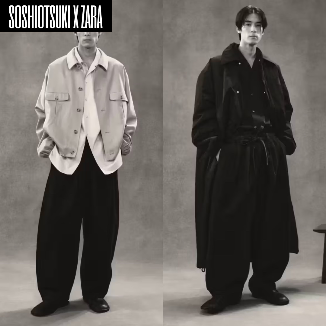 Zara x Ader Error Wool Blend Oversize Coat Black 착용 스타일 - 3