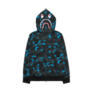BAPE x Helinox 15th Anniversary Shark Full Zip Hoodie Black