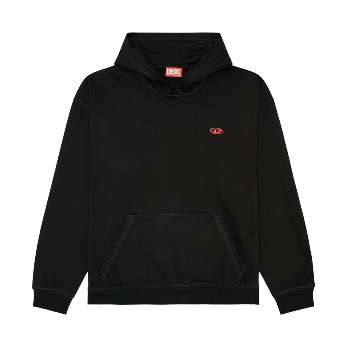 디젤 S-박스트-후드-K2 스웨트셔츠 블랙(Diesel S-Boxt-Hood-K2 Sweatshirt Black) - 1