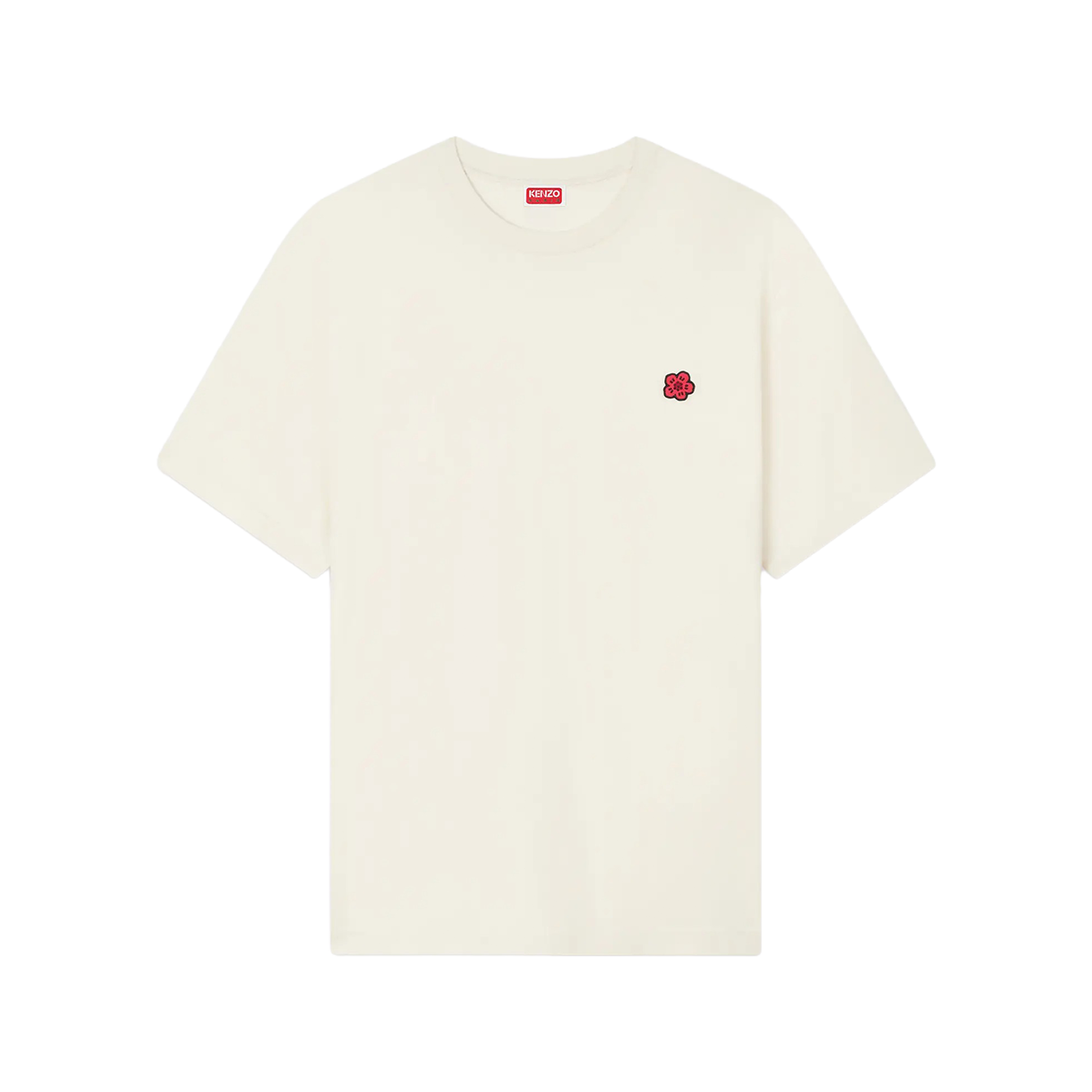 KM6BTSSKZ19IV Kenzo Gots Boke Flower Embroidered Classic T-Shirt Ecru - 26SS
