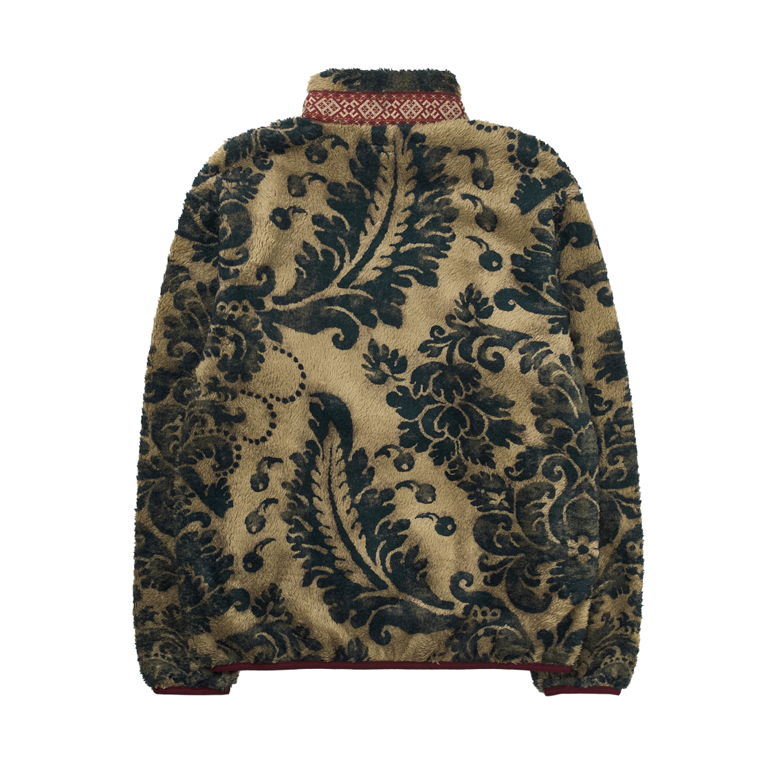 캐피탈 다마스크 패턴 플리스 집 블루존 베이지(Kapital Damask Pattern Fleece Zip Blouson Beige)