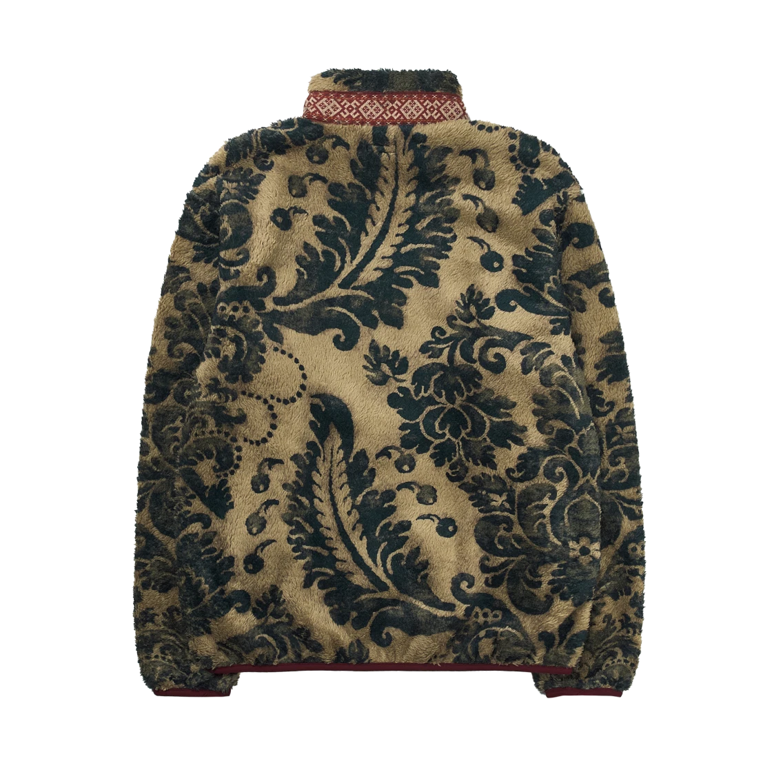 Kapital Kapital Damask Pattern Fleece Zip Blouson Beige · 2