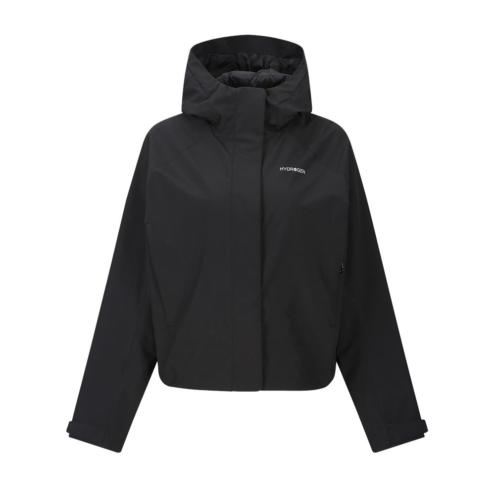 H21D3JR103 HYDROGEN Women's Active Crop Loose Fit 2LAYER Jacket Black