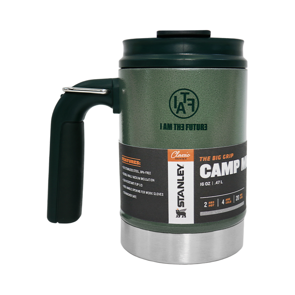 아이엠더퓨처 x 스탠리 클래식 배큠 캠프 머그 473ml 그린(IAMTHEFUTURE x STANLEY Classic Vacuum Camp Mug 473ml Green)