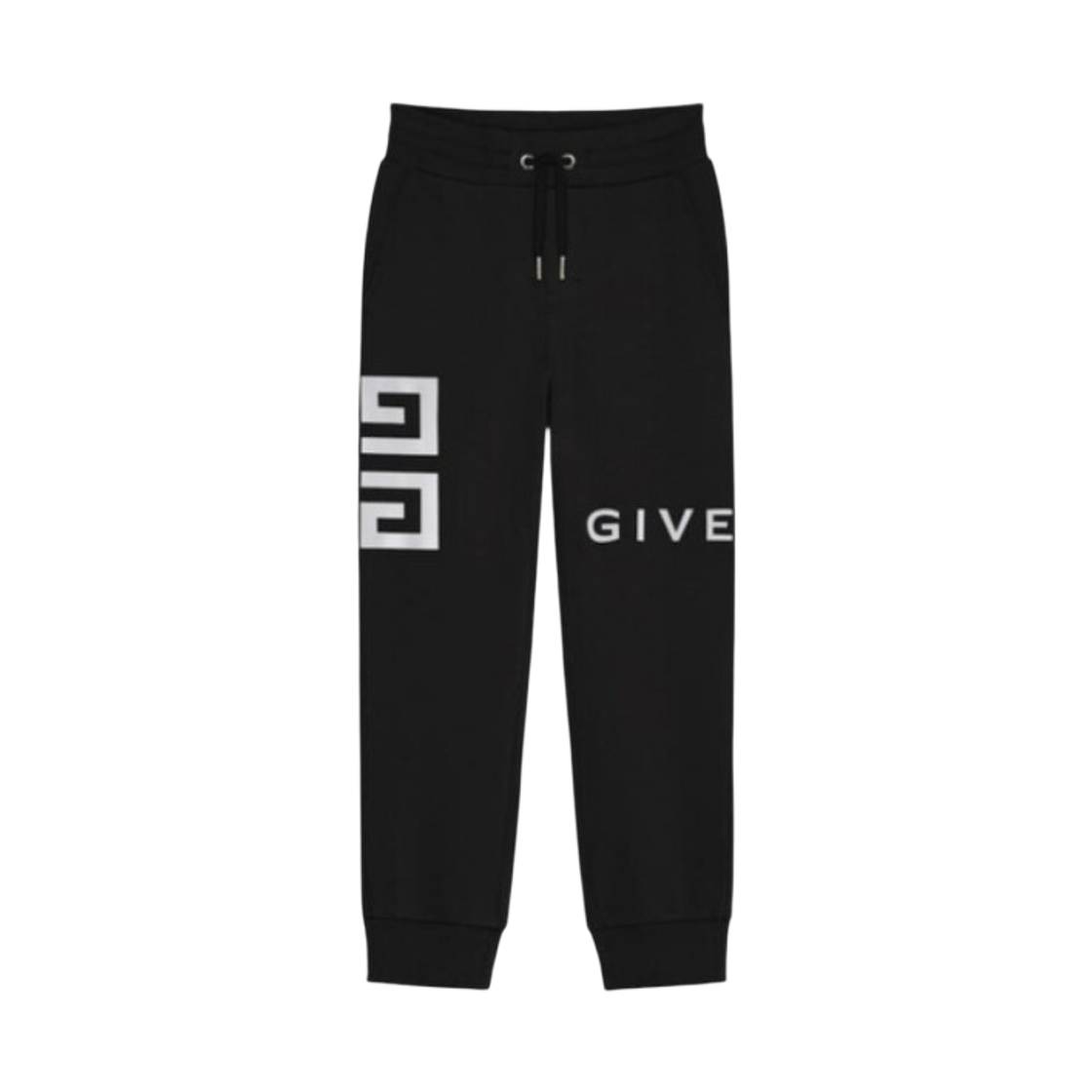 H24183-09B (Kids) Givenchy Logo Print Sweatpants Black