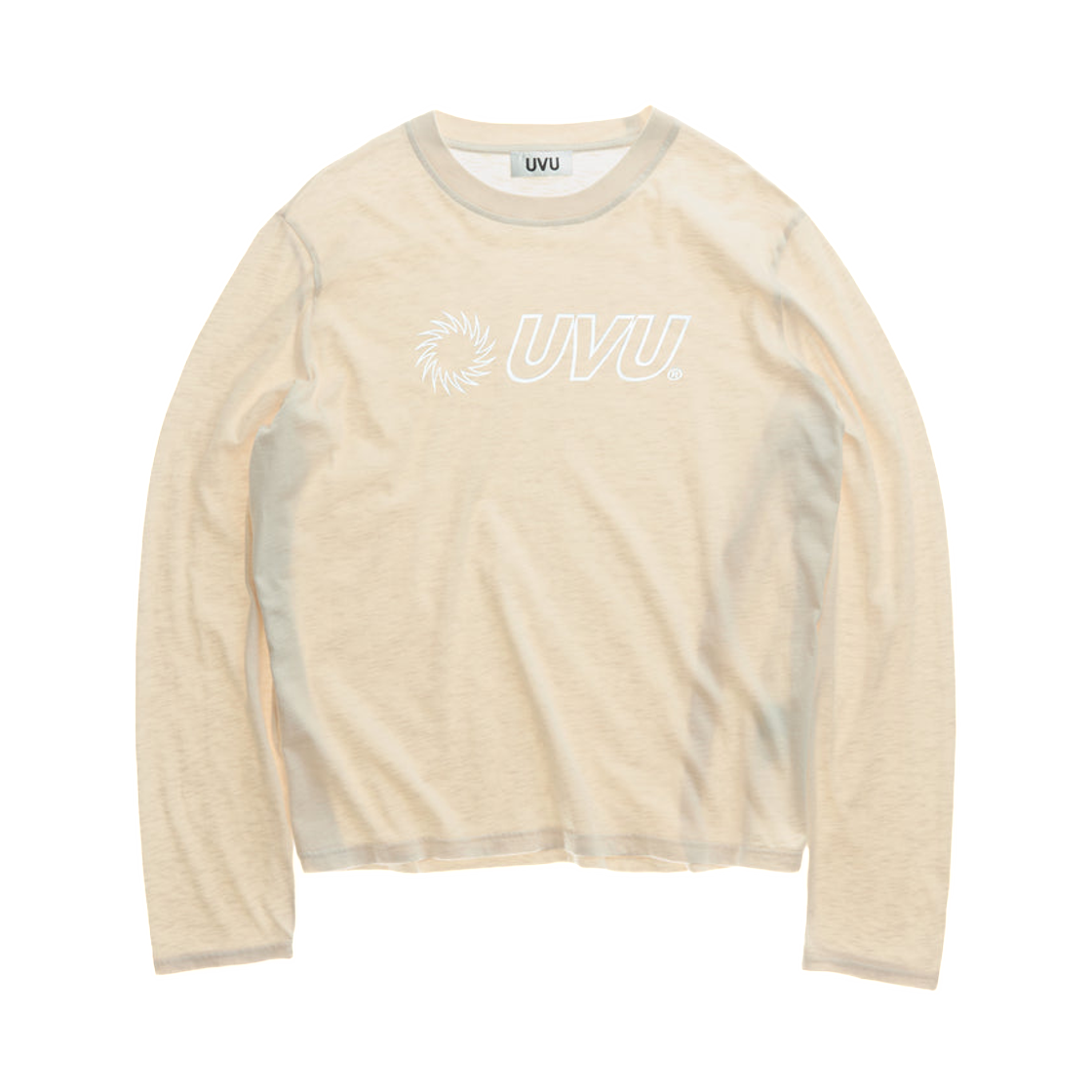 - UVU L/S Cotton T-Shirt Ecru
