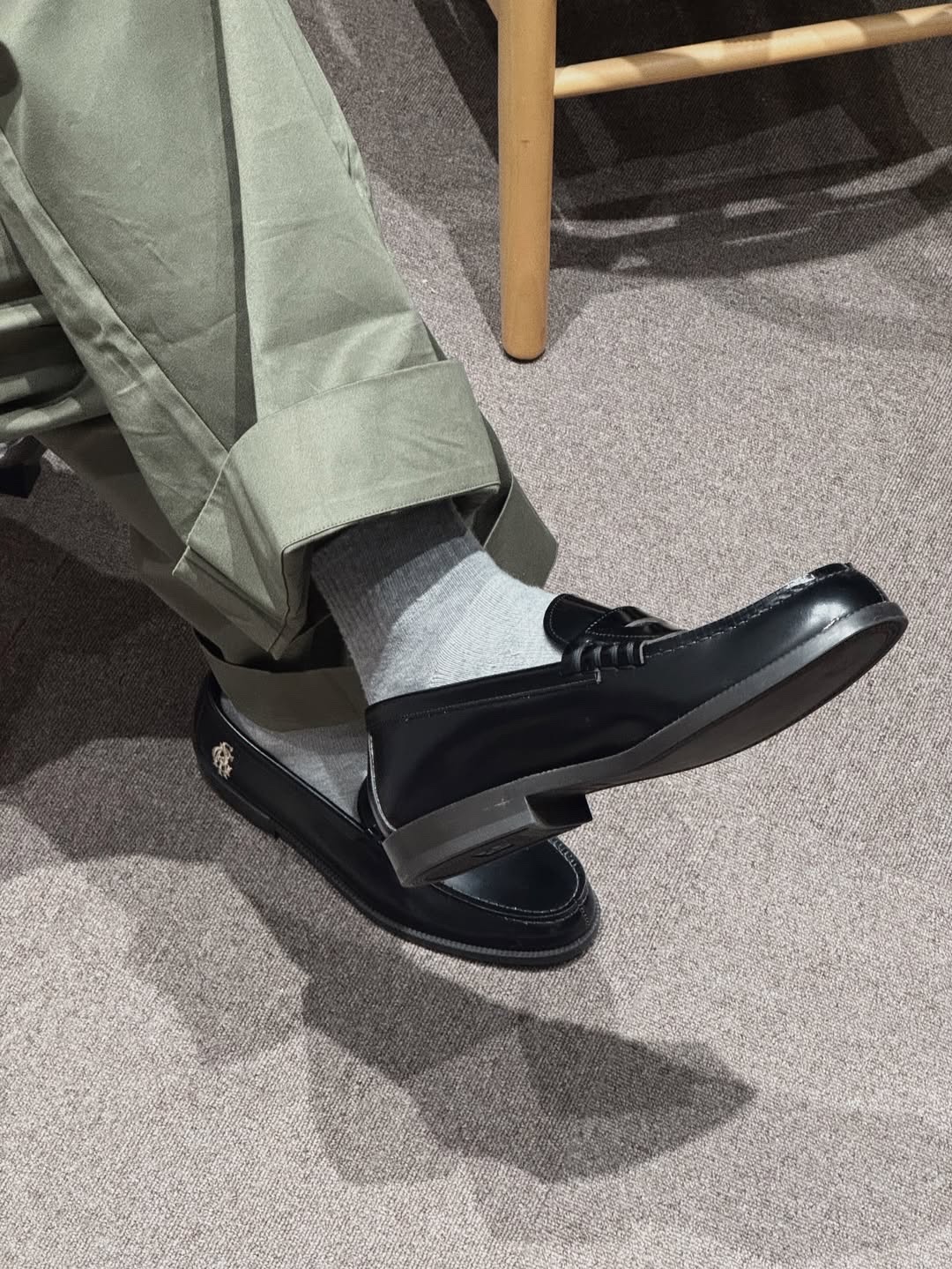 HARUTA X Insane Garage IG906 Black Penny Loafer 착용 스타일 - 7