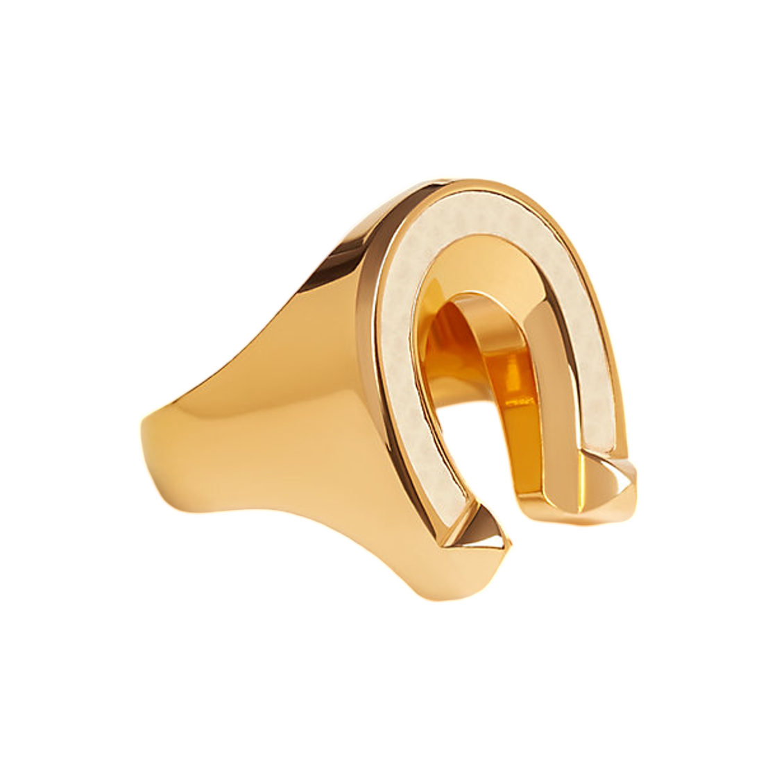 (W) 에르메스 라지 벨트링 앱송 카프스킨 & 옐로우 골드 팔라듐 하드웨어 크레((W) Hermes Large Jockette Ring Epsom Calfskin & Yellow Gold Craie)