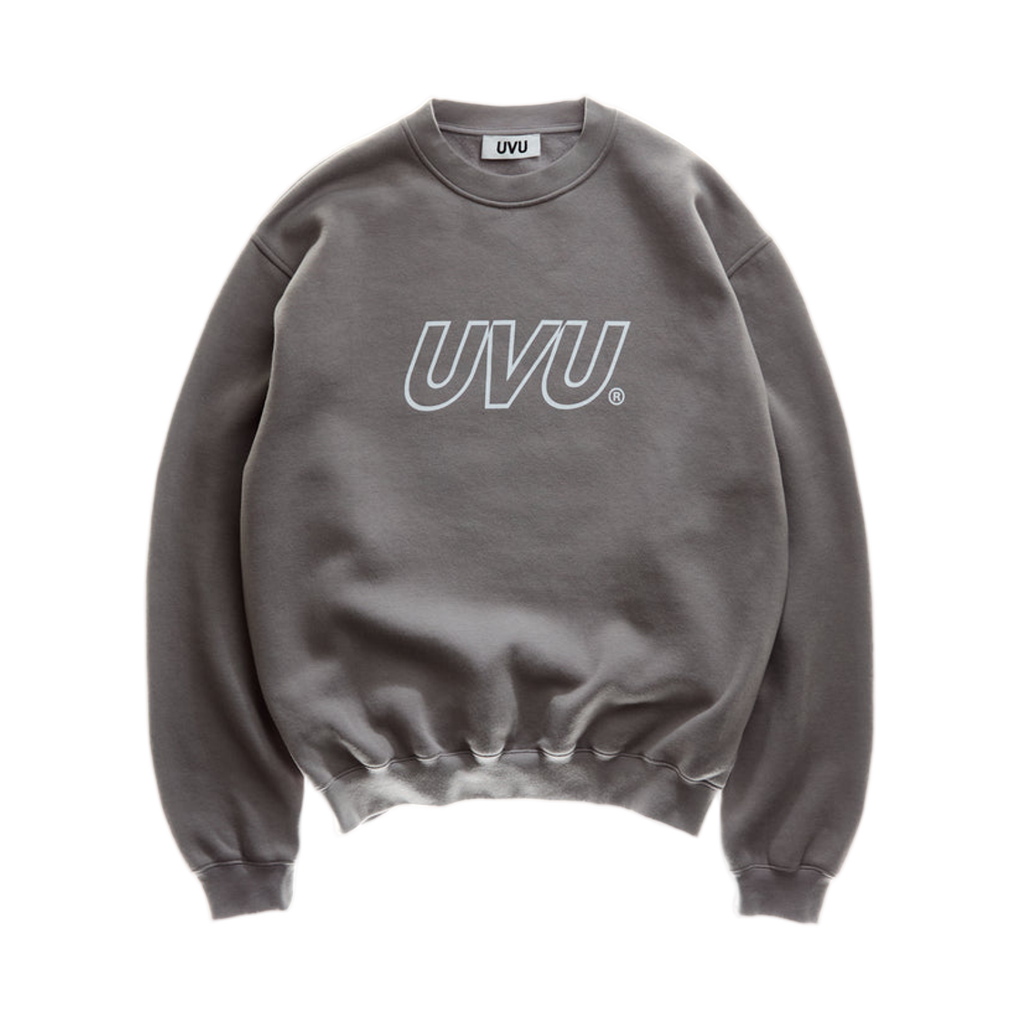 UVU 아웃라인 크루넥 워시드 그레이(UVU Outline Crewneck Washed Grey) - 1