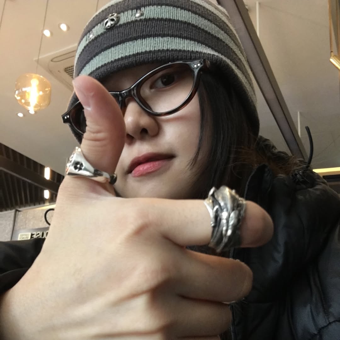 Mea Striped Stud Beanie Mint 착용 스타일 - 1
