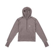 Optimistic Runners Merino Balaclava Hoodie Brown