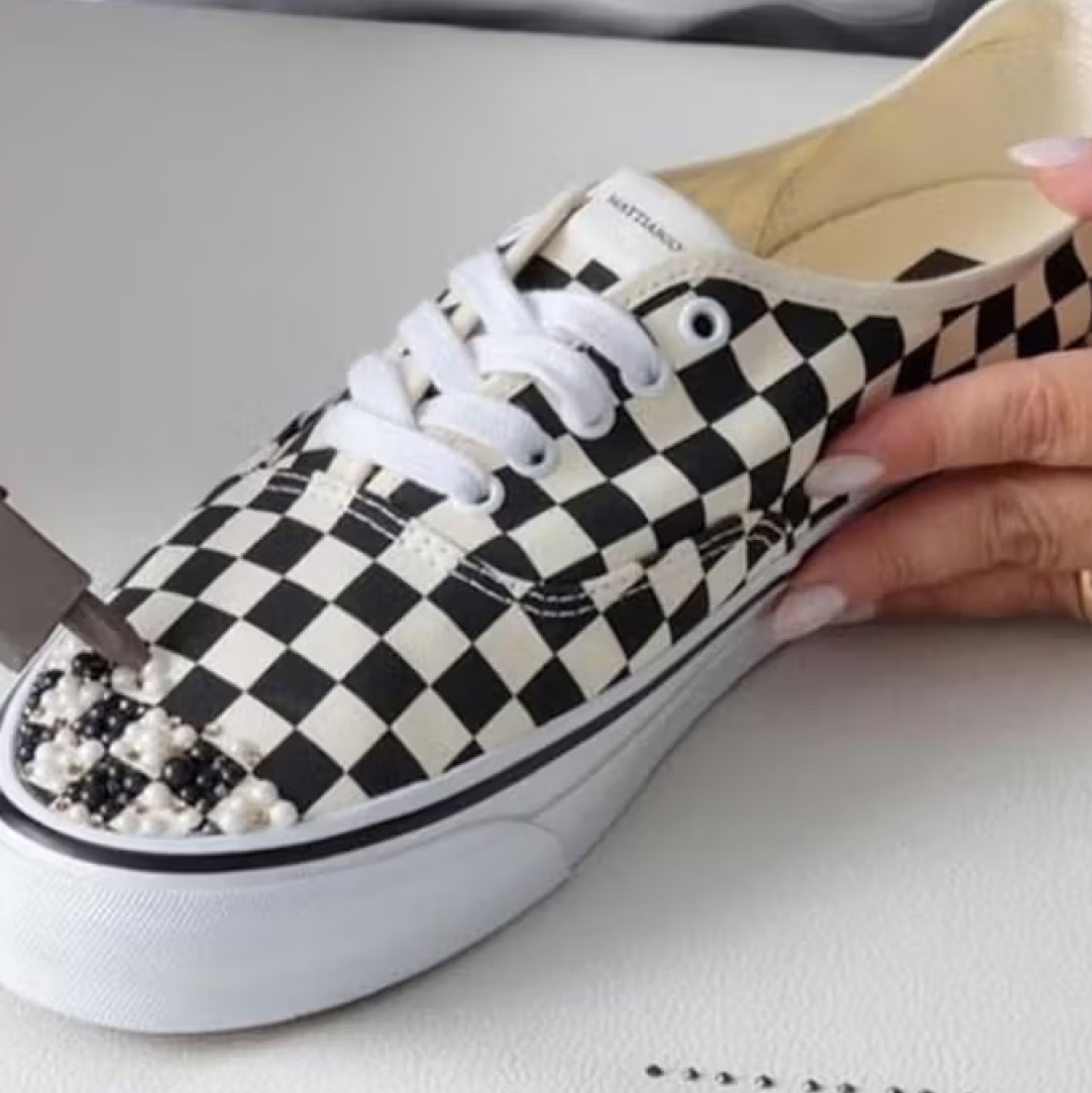 Vans Slip-On Checkerboard 착용 스타일 - 3