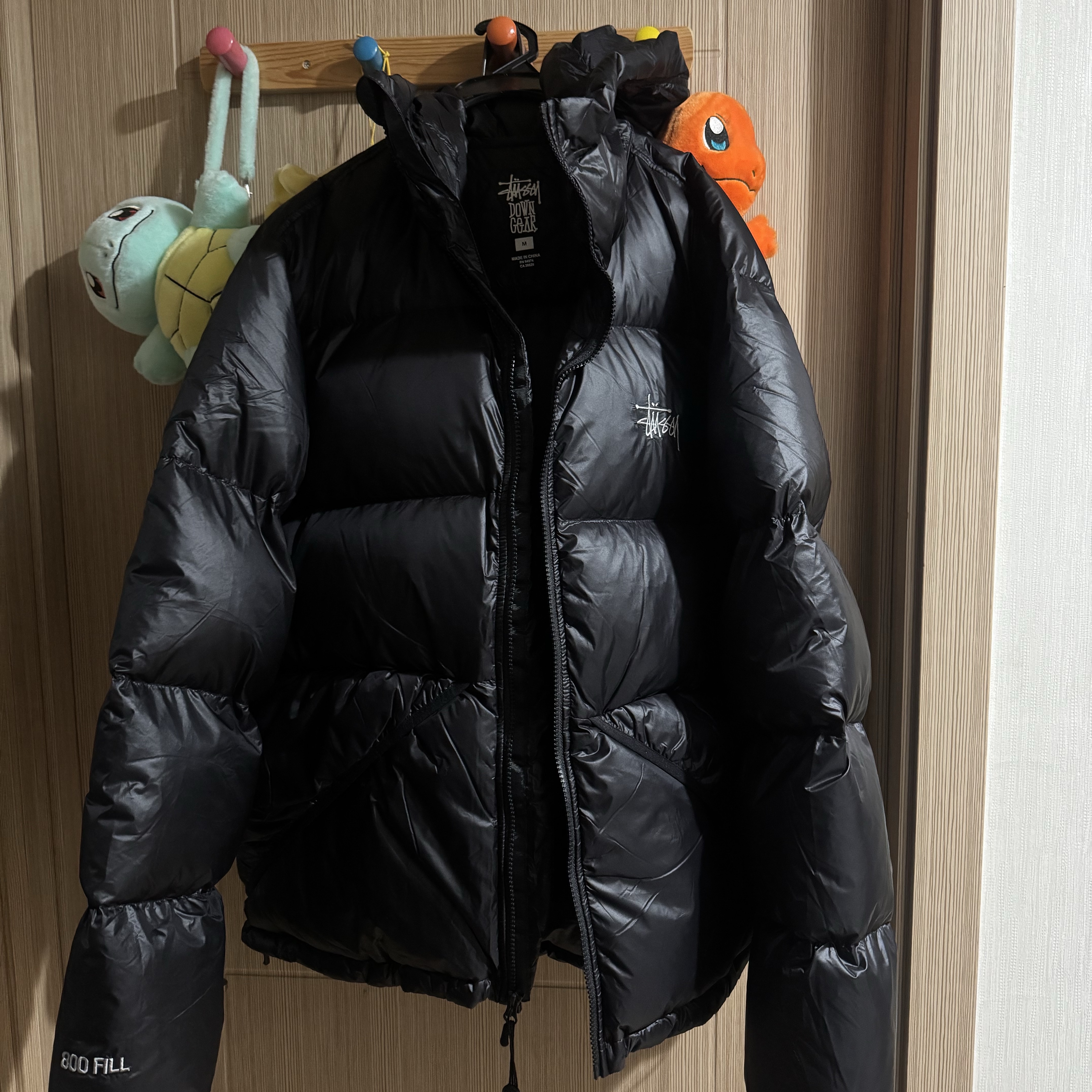 Stussy Micro Ripstop Down Parka Jet Black 착용 스타일