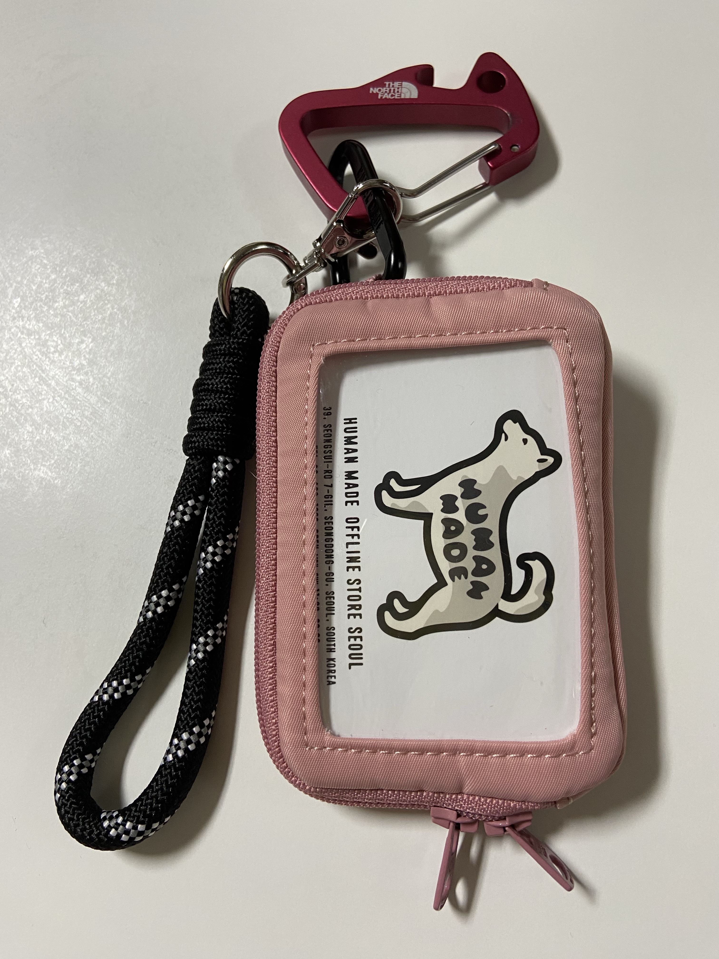 Human Made Military Card Case Pink, The North Face Mountain Bear Keyring Brown 착용 스타일