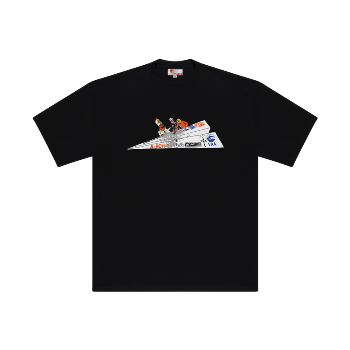 트래비스 스캇 캑터스 잭 x 아치 페이퍼 플레인 티셔츠 블랙(Travis Scott Cactus Jack x ARCH Paper Plane T-Shirt Black) - 1