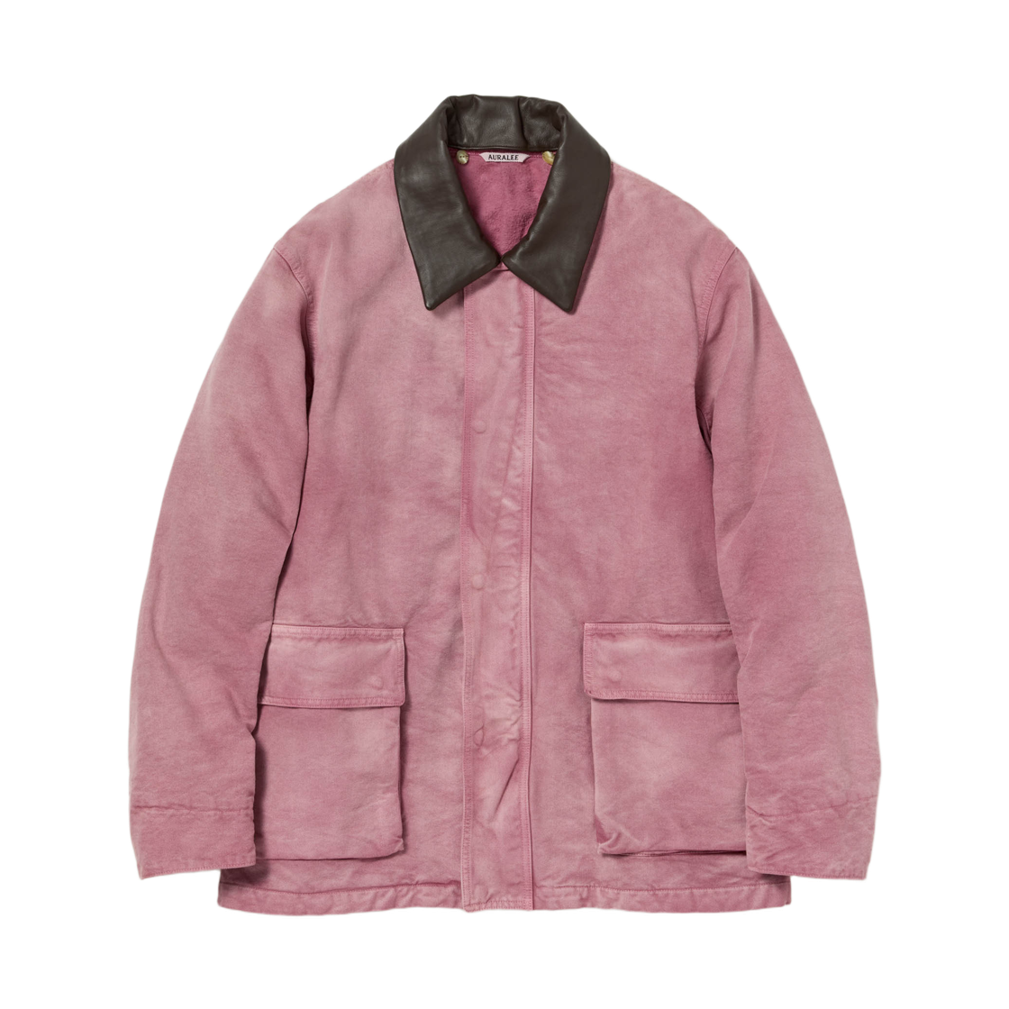 오라리 프러덕트 다이드 오가닉 코튼 덕 블루종 페이디드 버건디