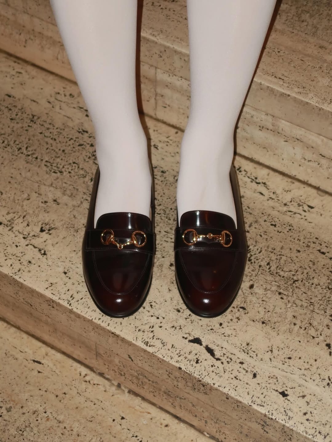 Haruta 158-DBROWN Leather Horsebit Loafer 착용 스타일 - 1