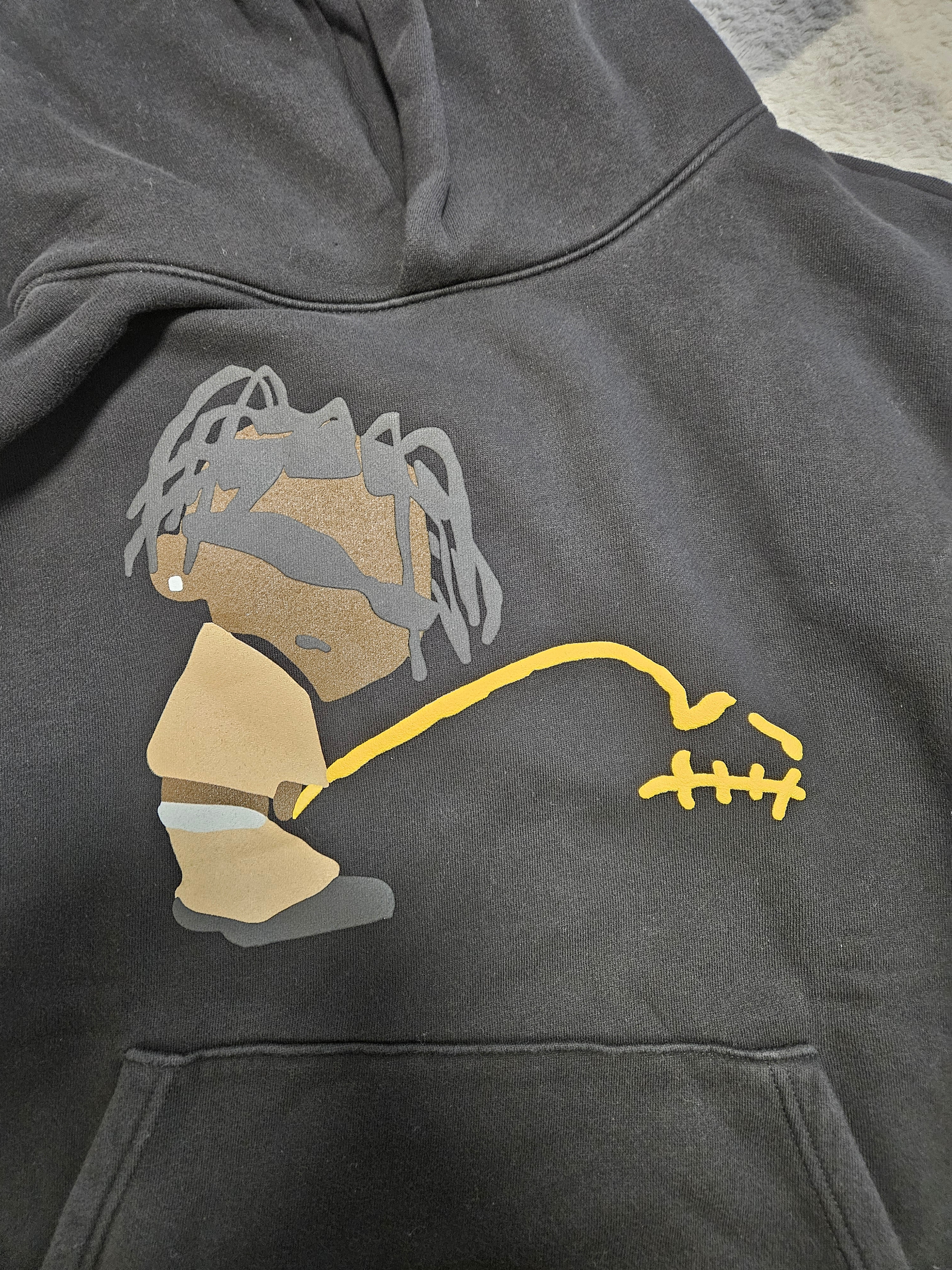Travis Scott Rodeo x Cactus Plant Flee Market Track 8 Hoodie Black 착용 스타일 - 1
