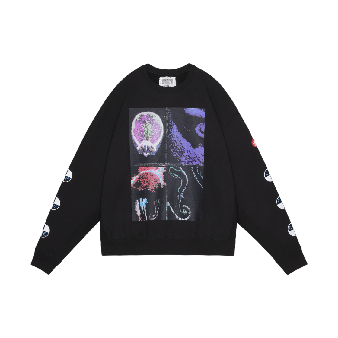 카브엠트 Xo 리프 크루넥 블랙 - 25FW(Cav Empt Xo Riff Crew Neck Black - 25FW)