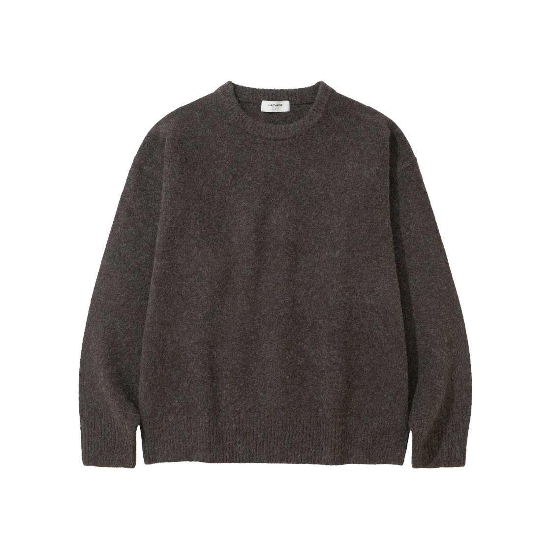 랩트웰브 워셔블 라운드넥 니트 (브라운)(LAB TWELVE Washable Round Neck Knit (Brown))