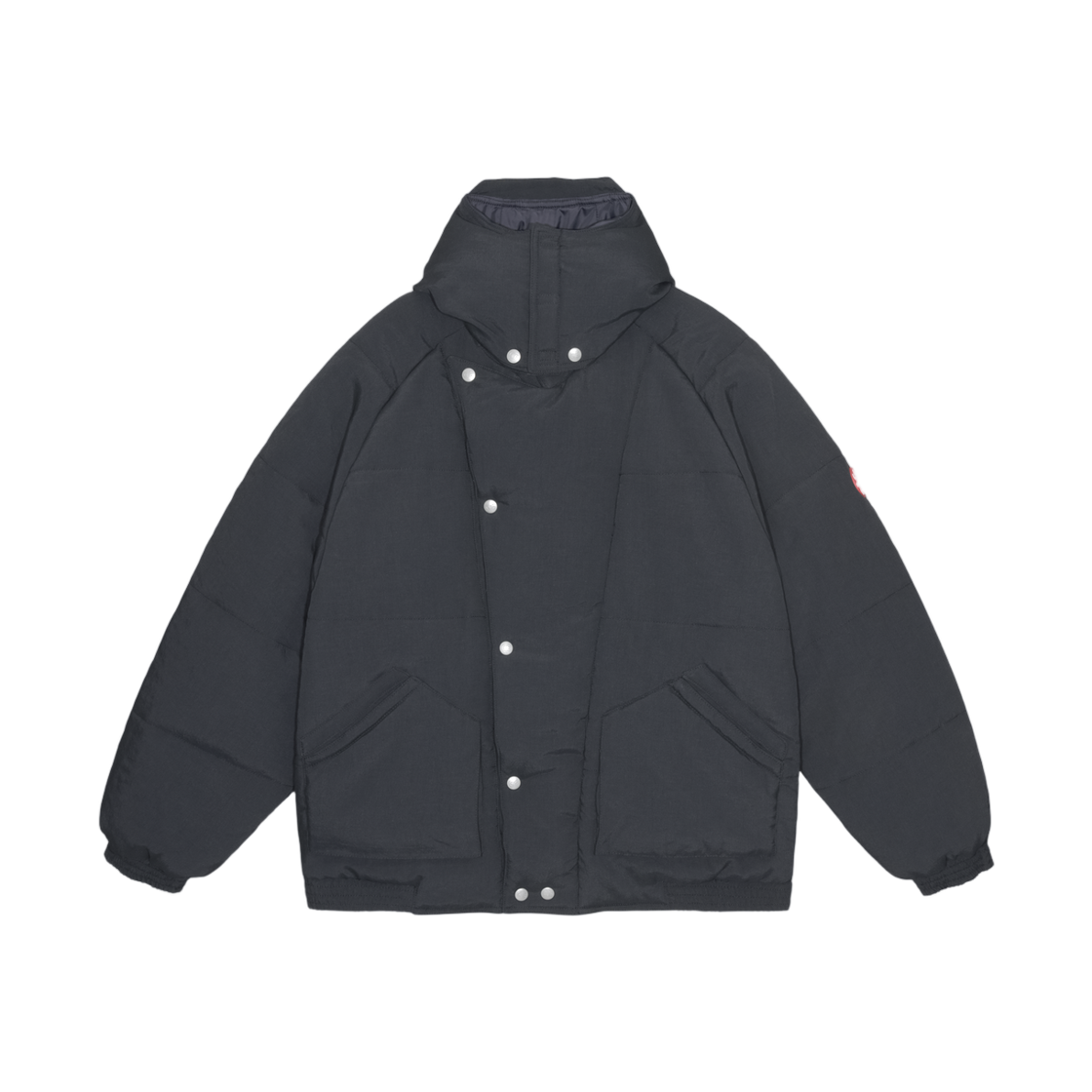 - Cav Empt Diagonal Flap Puff Jacket Black - 25FW