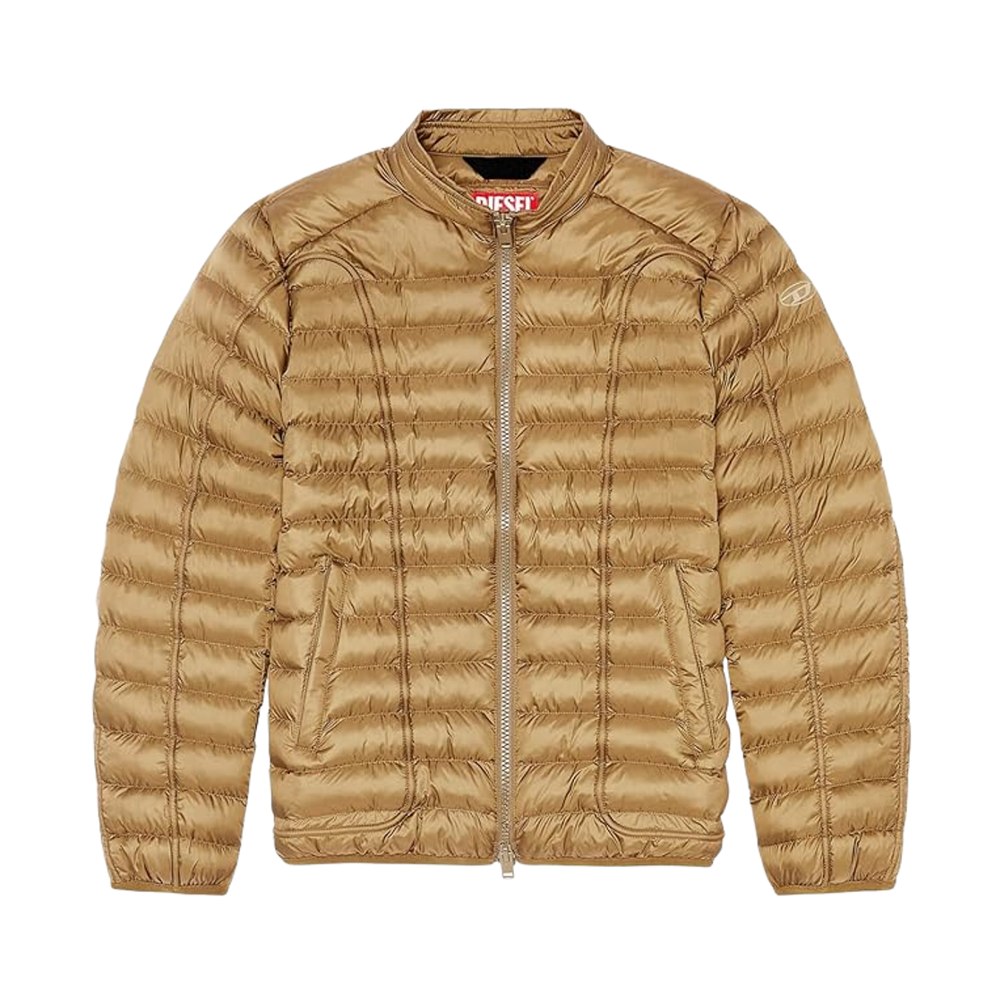 A105960BHAZ-7BD Diesel W-Hawkyl Puffer Jacket Brown