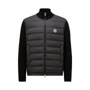 Moncler Padded Zip-Up Cotton Cardigan Black - 26SS
