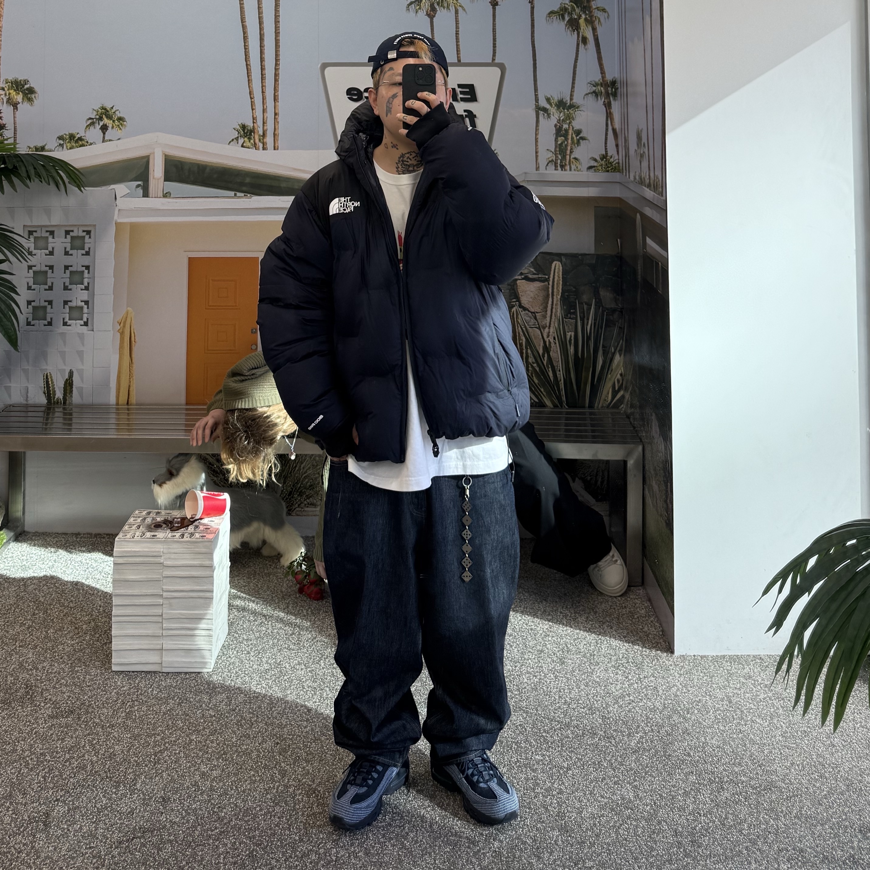 Human Made x Undercover 6 Panel Twill Cap Navy, Nike x Levi's Air Max 95 Obsidian 착용 스타일 - 3