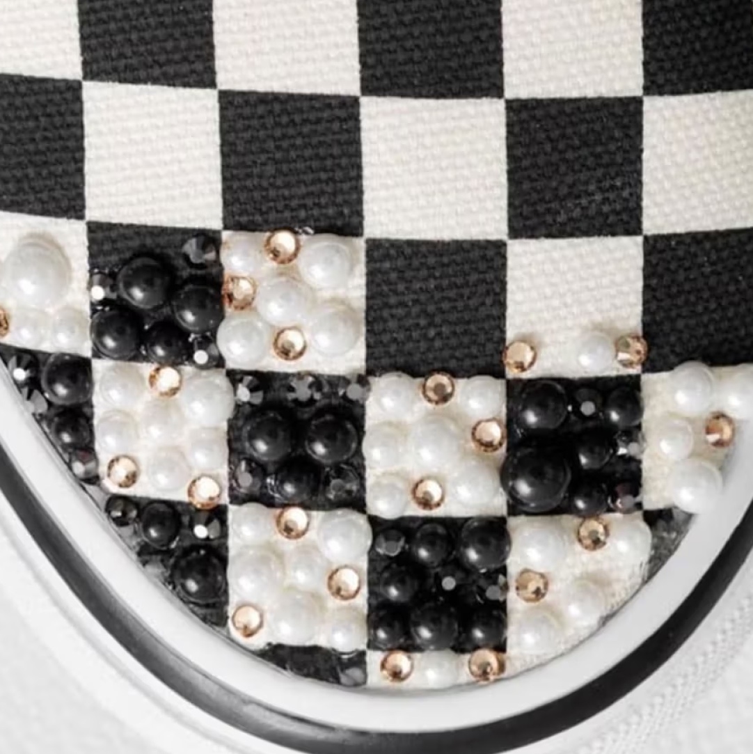 Vans Slip-On Checkerboard 착용 스타일 - 4