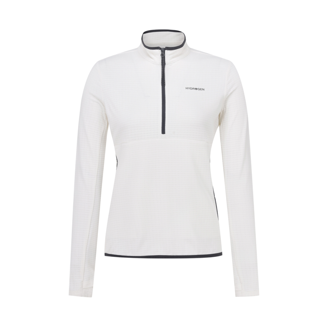 H21D3TR106 HYDROGEN Women's Active Half-Zip Long-Sleeve T-Shirt White