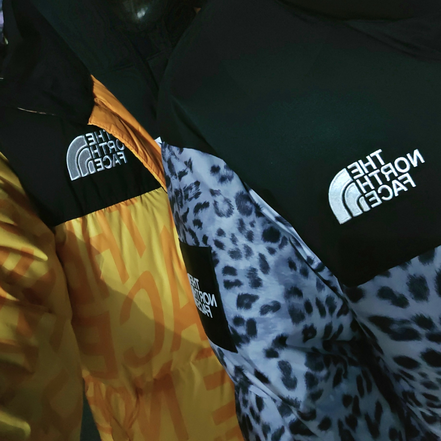 The North Face White Label Novelty Nuptse Down Jacket P Yellow, The North Face White Label Novelty Nuptse Down Jacket Cream 착용 스타일 - 2