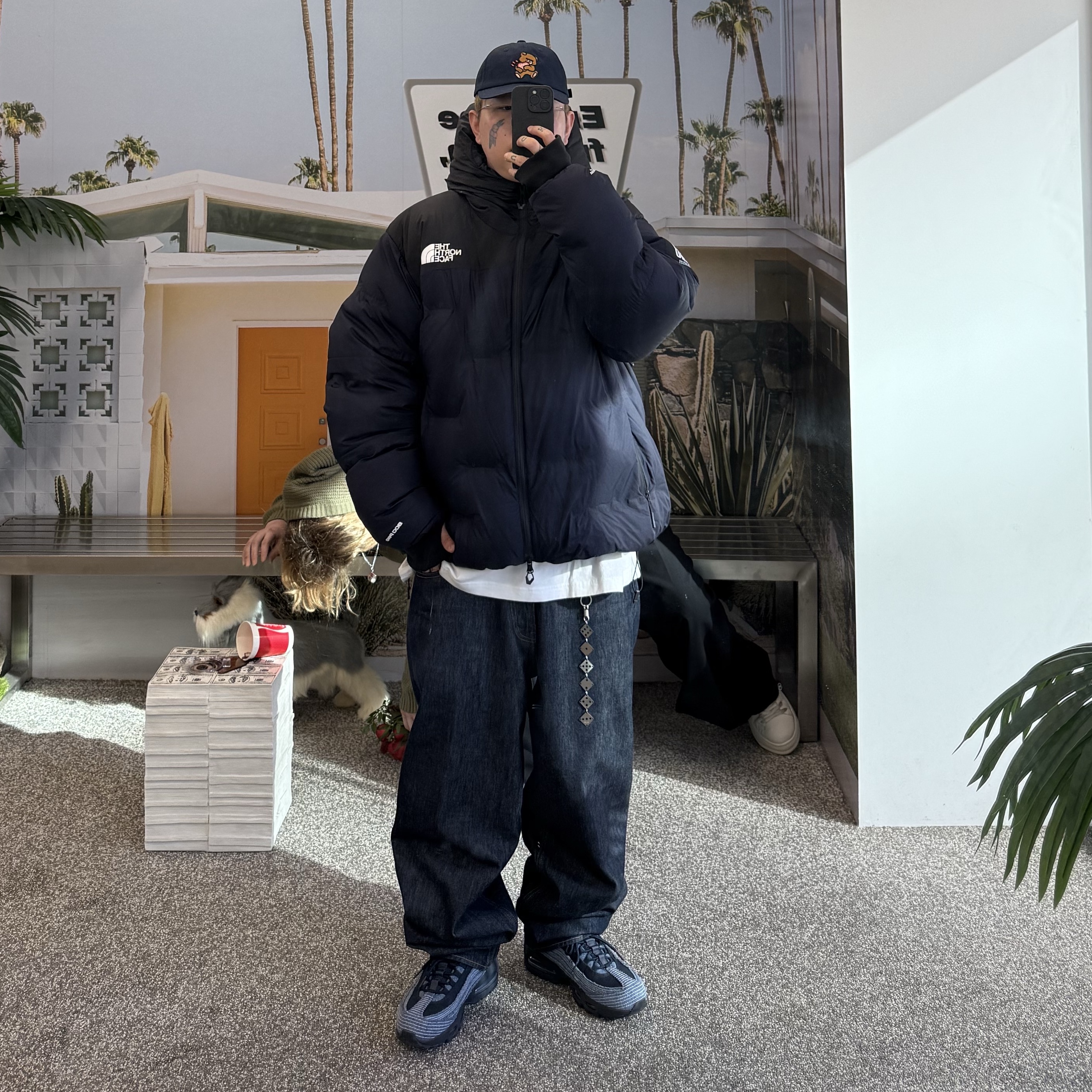 Human Made x Undercover 6 Panel Twill Cap Navy, Nike x Levi's Air Max 95 Obsidian 착용 스타일 - 1