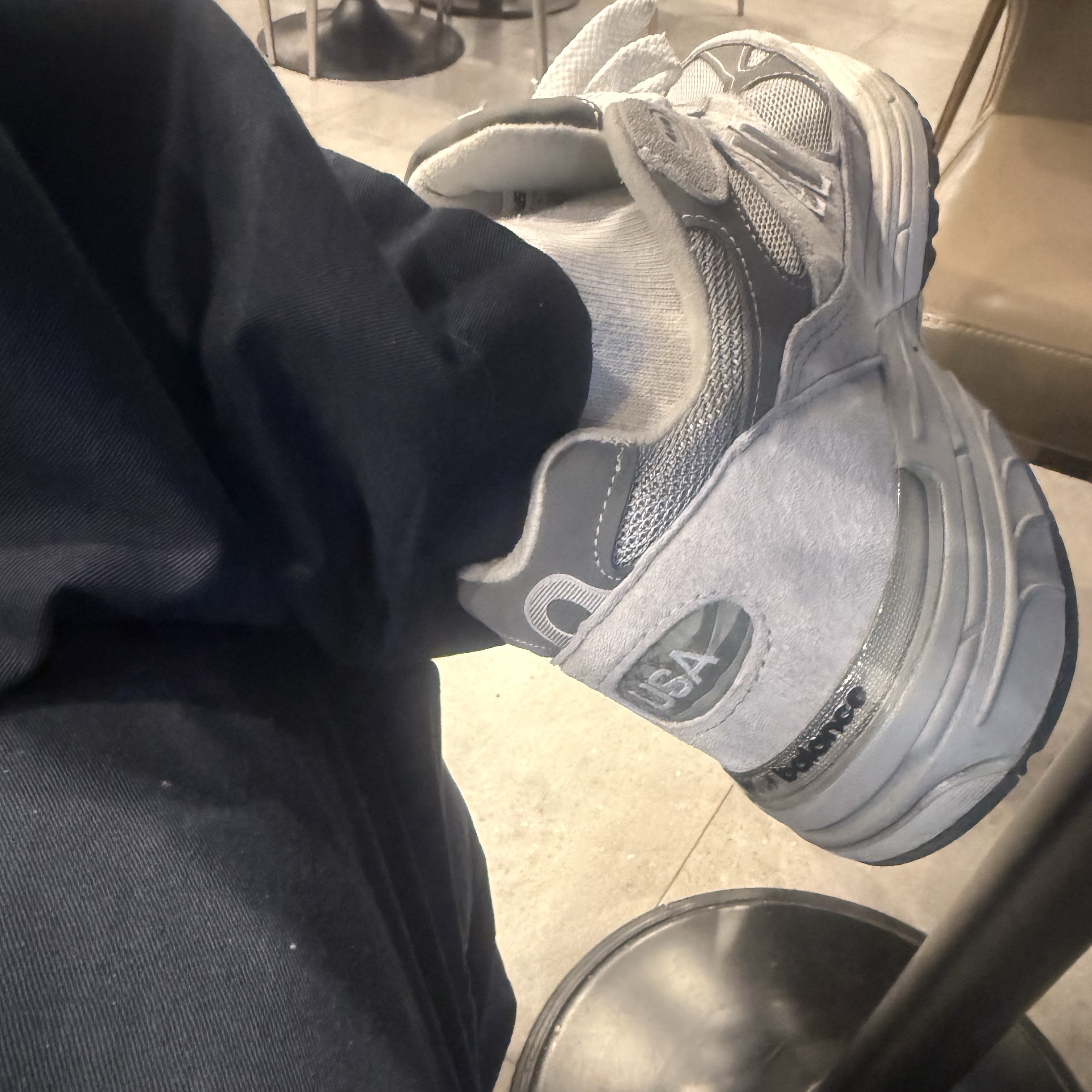 New Balance 993 Made in USA Grey - D Standard 착용 스타일 - 3